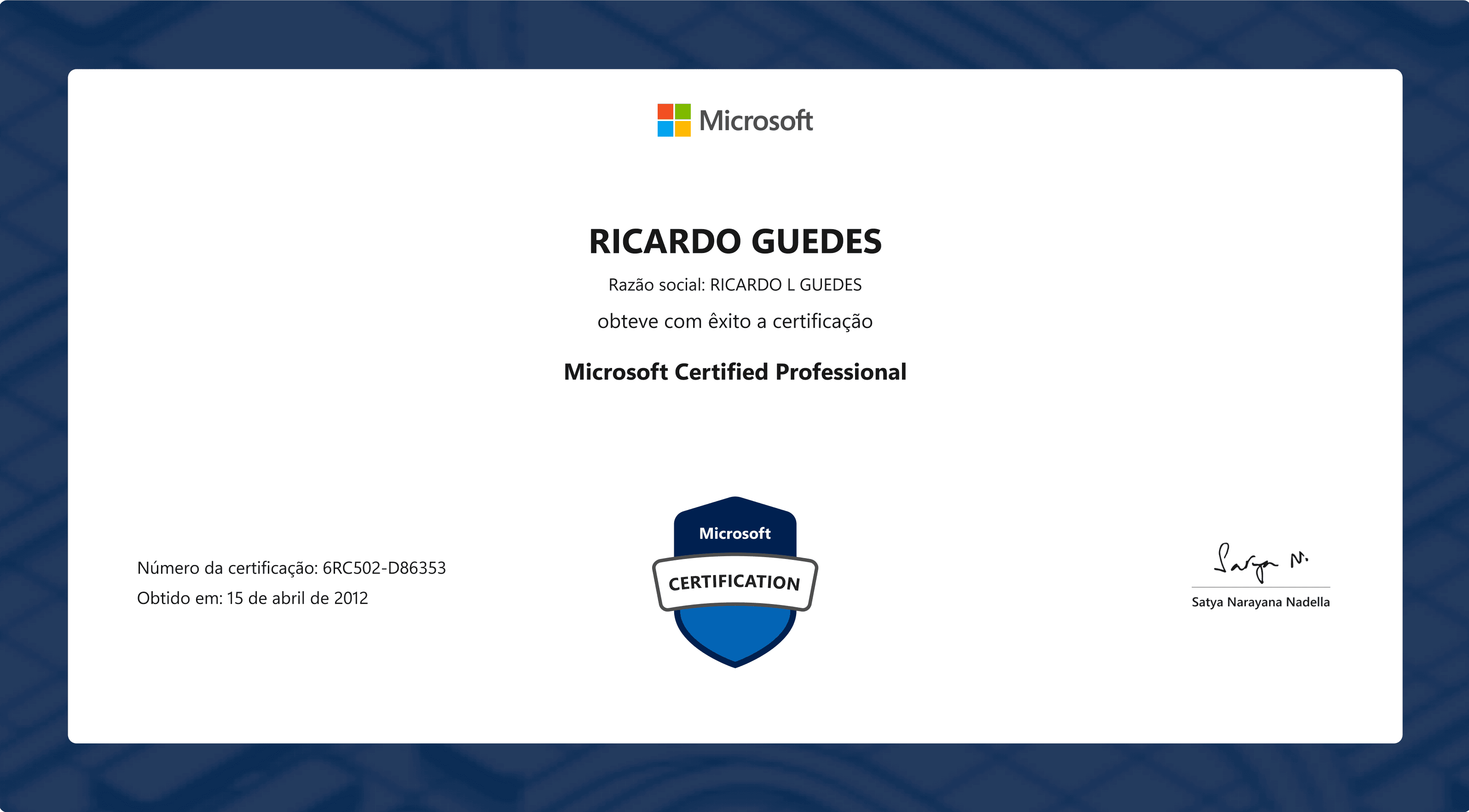 Microsoft Certified Professional